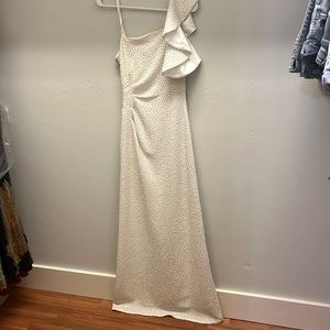 White floor length gown